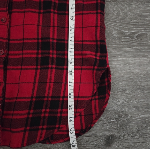 Garage Classic Plaid Red Flannel Shirt size XS - Picture 4 of 10